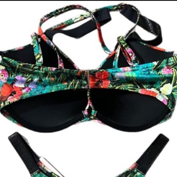 Victorias Secret Swim Bombshell Shine Strap Add-2-Cups Push Up Bikini Top 38DD - Picture 7 of 8